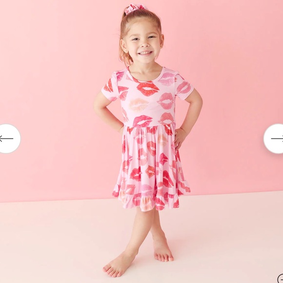 Posh Peanut Isabela Short Sleeve Ruffled Twirl Dress - Picture 3 of 14